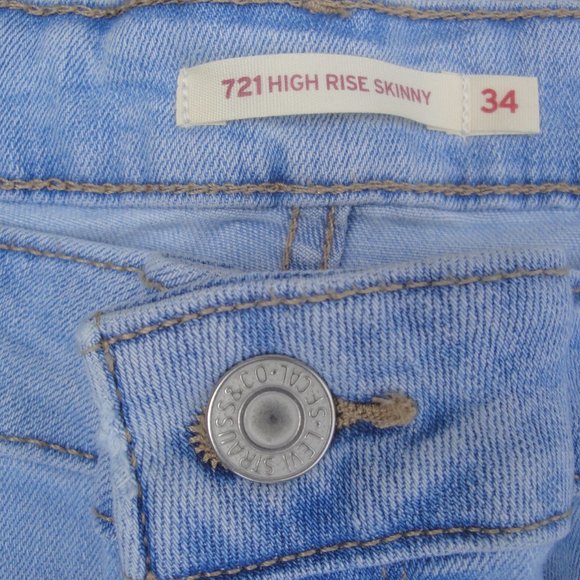 Levi's 721 High Rise Skinny Women's Size 18 M soft light wash NWT - Picture 3 of 14